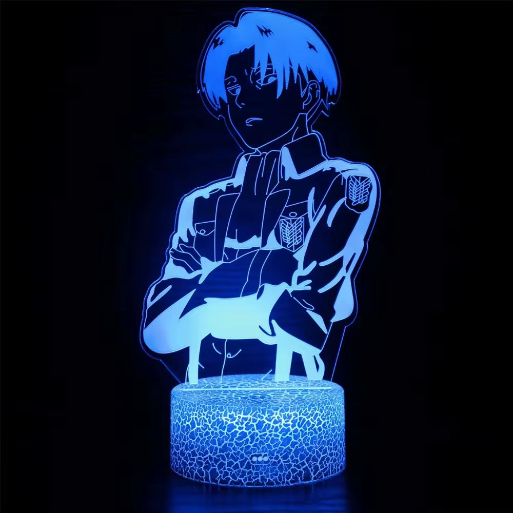 Anime Attack on Titan 3D Gamer Lamp LED Night Light 7/16 Colors Remote Control Home Bedroom Figures Lamps Decorative Night Gifts