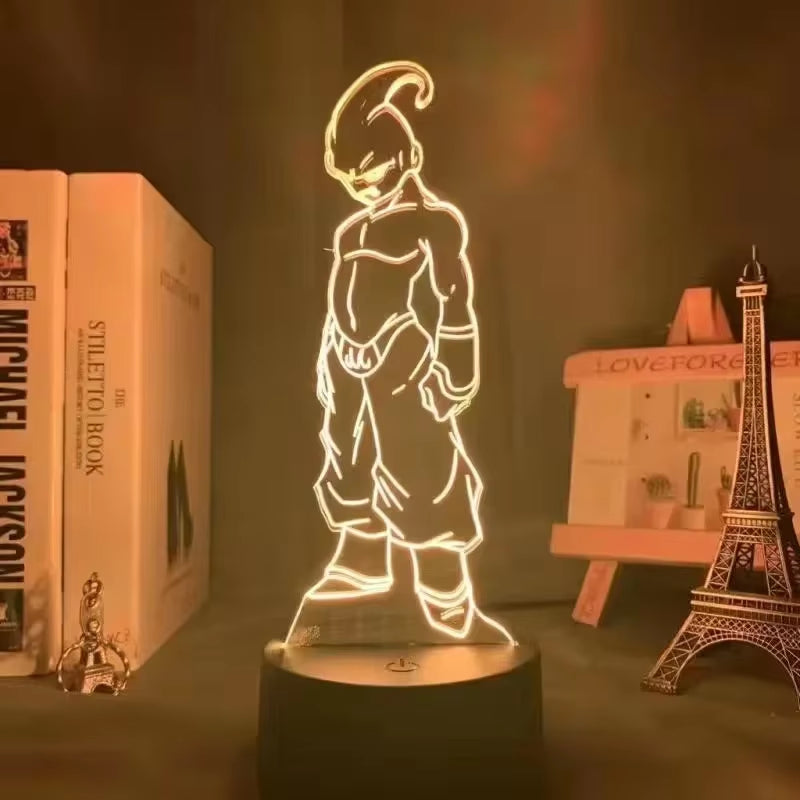 Dragon Ball Z Figure Vegeta Super Saiyan 3D Lamp LED Night Light Figure Monkey King Goku Jiren Broly Anime Table Lamp Gift